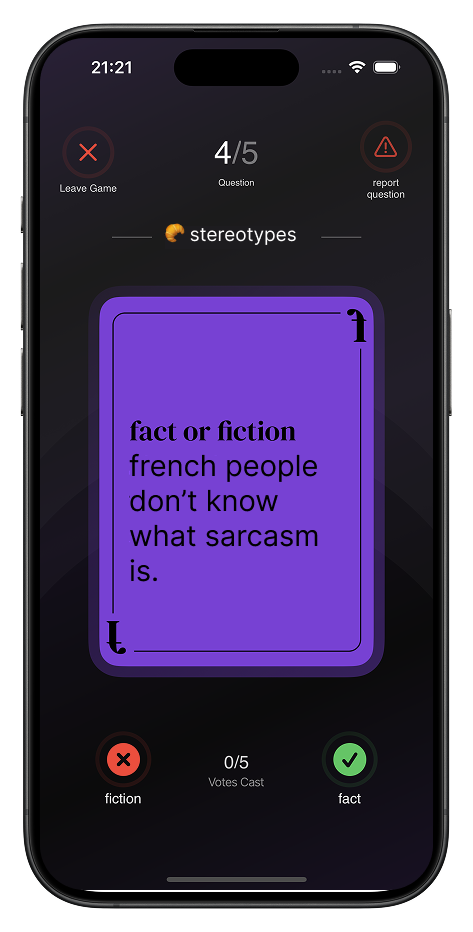 Fact or Fiction in-app